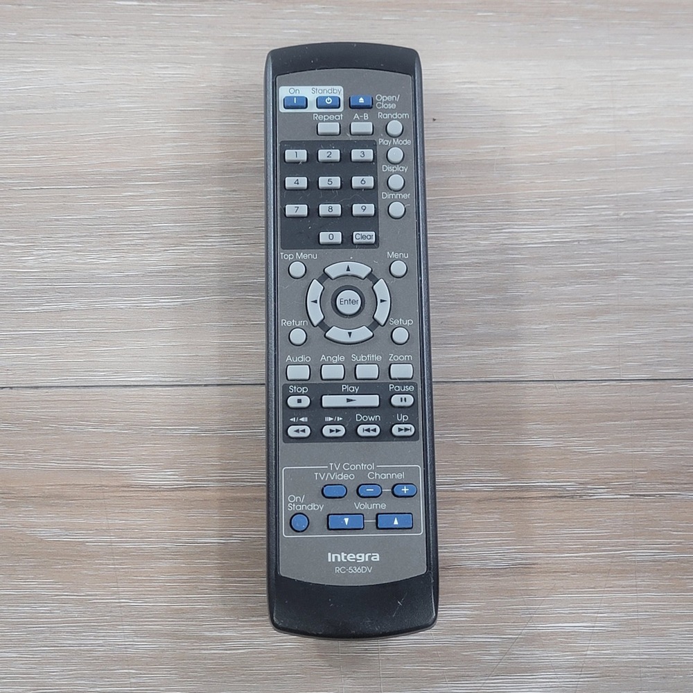 Integra RC-536DV Remote Control DVD TV Player Genuine OEM Black Grey